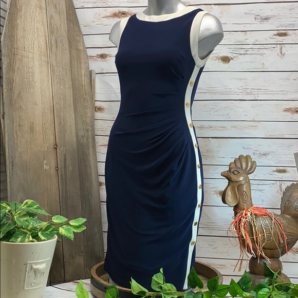 Ralph Lauren Dresses & Skirts - Ralph Lauren Navy Blue Nautical Dress Cocktail Gem
